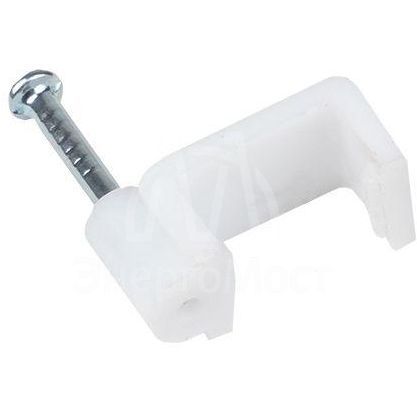 Скоба крепежная квадратная плоская 10мм (уп.50шт) EKF plcn-ss-10