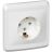 Розетка 1-м СП Этюд 16А с заземл. бел. SchE PC16-003B