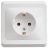 Розетка 1-м СП Этюд 16А с заземл. бел. SchE PC16-003B