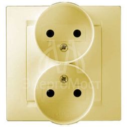 Розетка 2-м СП Simon15 16А IP20 без заземл. сл. кость Simon 1590457-031