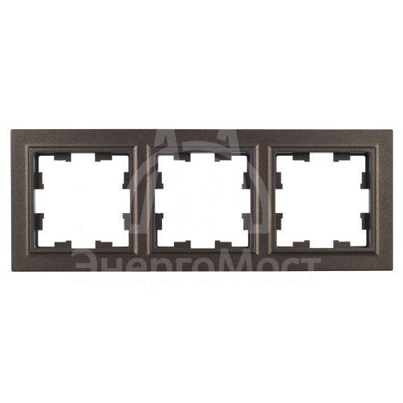 Рамка 3-м BRITE РУ-3-БрТБ бронза IEK BR-M32-K45