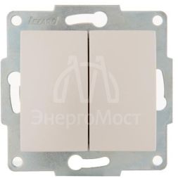 Механизм выключателя 2-кл. 1п СП Karina 10А IP20 жемчуж./бел. перламутр LEZARD 707-3088-101