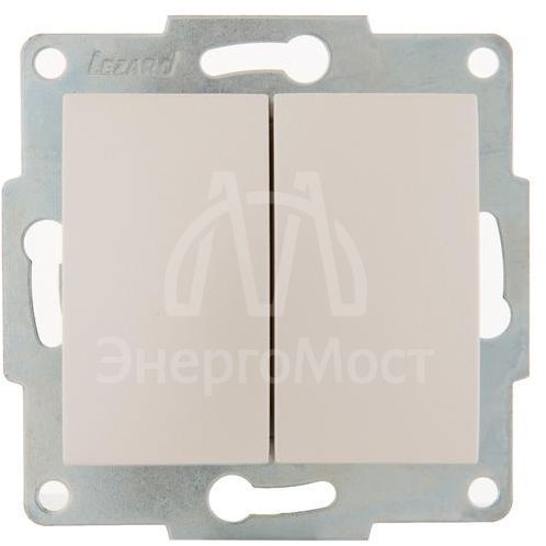 Механизм выключателя 2-кл. 1п СП Karina 10А IP20 жемчуж./бел. перламутр LEZARD 707-3088-101