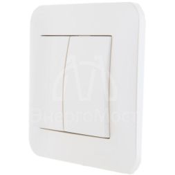 Механизм выключателя 2-кл. 1п СП Karina 10А IP20 жемчуж./бел. перламутр LEZARD 707-3088-101