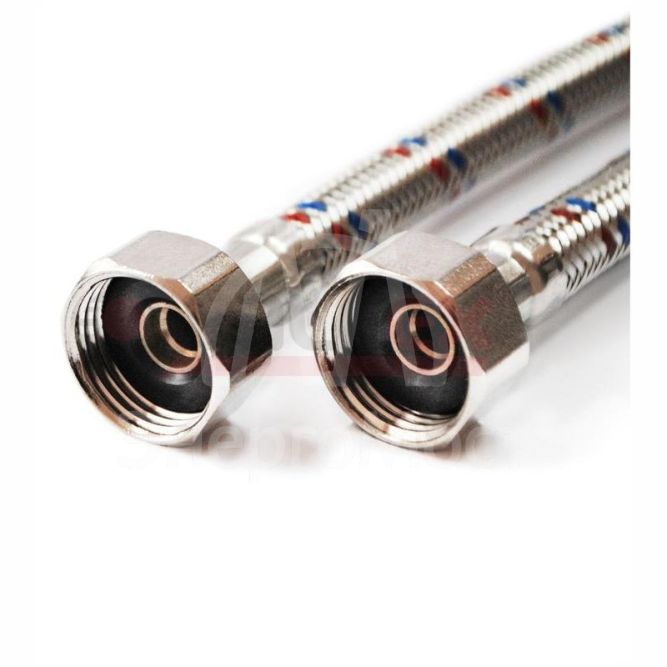 Подводка гибкая для воды 1/2дюйм В-В 80см (100) VALFEX S/S 80сm В-В