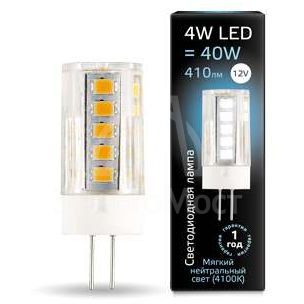 Лампа светодиодная Black G4 4Вт 12В 4100К керамика Gauss 207307204
