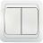 Выключатель 2-кл. СП Classico 10А IP20 2023 бел. ASD / IN HOME 4680005959860