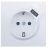 Розетка 1-мест. с/з+USB разъем ZIMA IP20 бел. LEZARD 704-0288-181