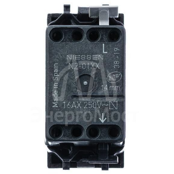 Механизм выключателя 1-кл. 1п 1мод. СП Zenit 16А IP20 с клавишей шампань ABB 2CLA210100N1901