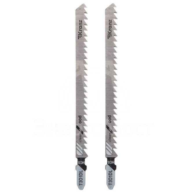 Пилка для электролобзика по дереву T301DL 132мм 6 зубьев на дюйм 6-85мм (уп.2шт) Kranz KR-92-0314