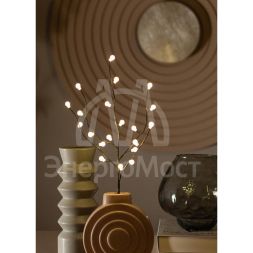 Ветвь иммитация 45см черн. шар. 20LED 2хАА (не в компл.) КОСМОС KOC_INT-B123