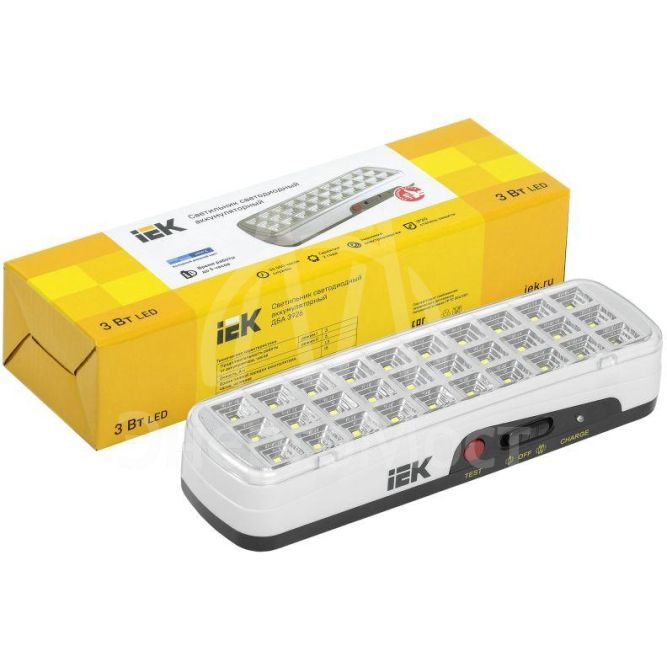 Светильник ДБА 3926 аккумулятор 3ч 3Вт IEK LDBA0-3926-30-K01