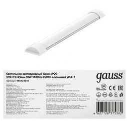 Светильник светодиодный ДПО 18Вт 6500К 596х75х25 IP20 Gauss (аналог ЛПО) 144124318