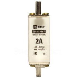 Вставка плавкая ППН-33 100/2А габарит 00C PROxima EKF fus-33/100/2