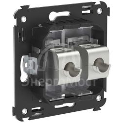 Розетка компьютерная 2-м СП Avanti &amp;quot;Закаленная сталь&amp;quot; RJ45 кат.5E без шторок экранир. механизм DKC 4404764