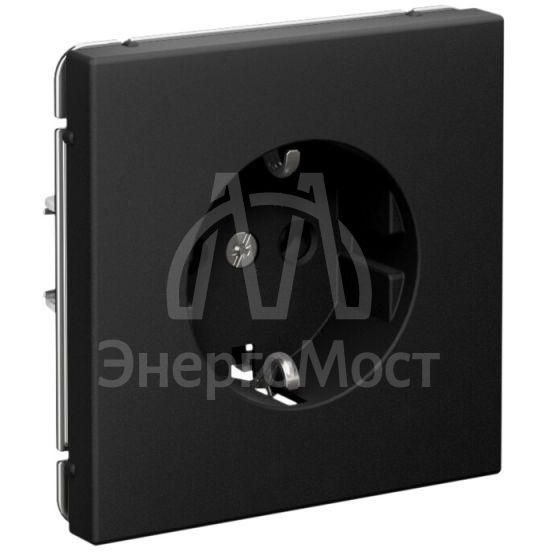 Розетка ArtGallery 16А с заземл. быстрозажим. клем. механизм карбон SE GAL001043S