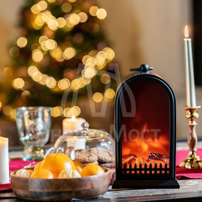 Камин светодиодный &amp;quot;Фьюжн&amp;quot; 14.7х11.7х25см с эффектом живого огня батарейки 2хС (не в комплекте) USB Neon-Night 511-039