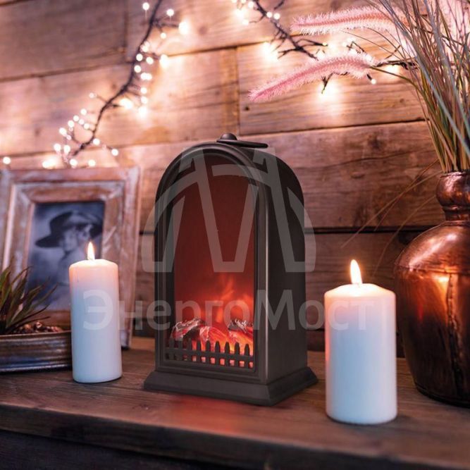 Камин светодиодный &amp;quot;Фьюжн&amp;quot; 14.7х11.7х25см с эффектом живого огня батарейки 2хС (не в комплекте) USB Neon-Night 511-039