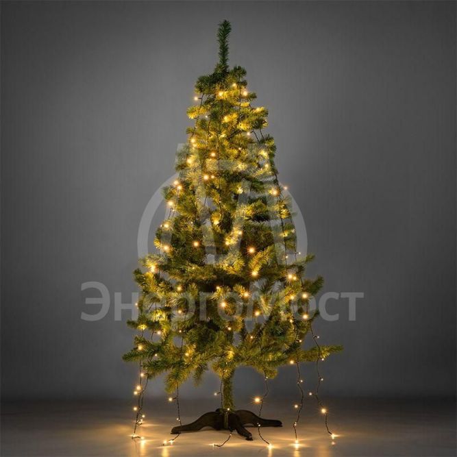 Гирлянда елочная с кольцом 7 нитей по 1.8м LED тепл. бел. не соединяется NEON-NIGHT 235-086