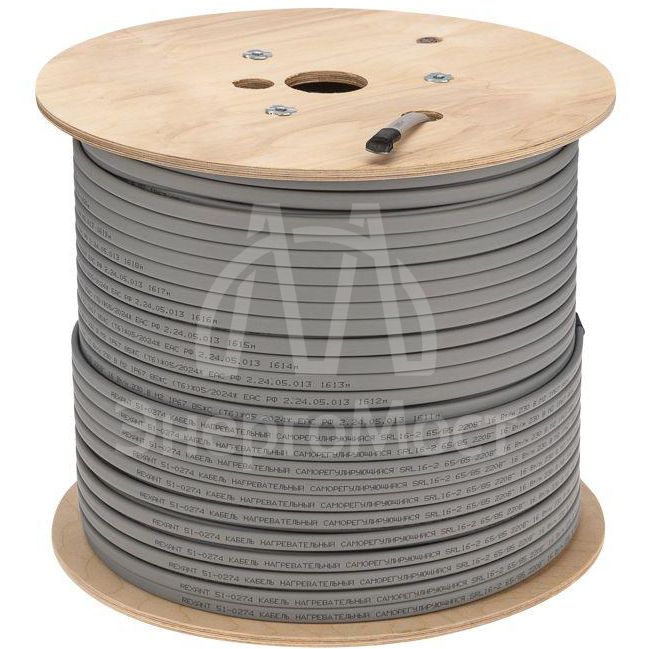 Кабель греющий (нагрев.) саморег. SRL16-2 неэкранированный 16Вт/м 0.88кв.мм/105м 300м Rexant 51-0274