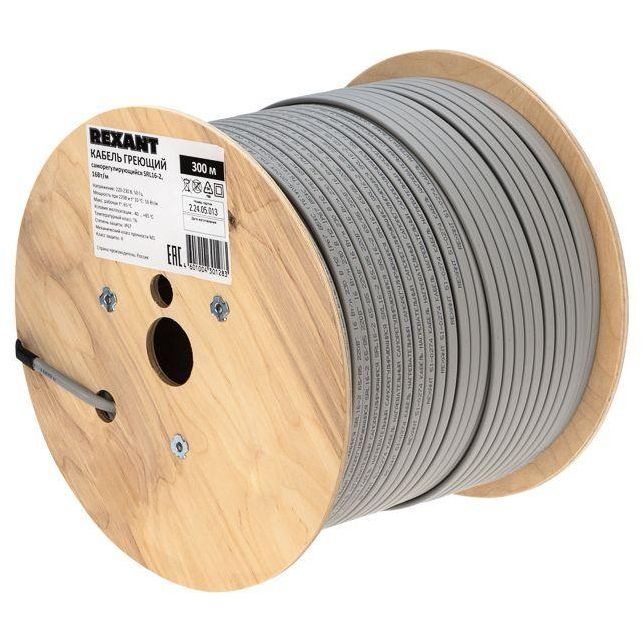 Кабель греющий (нагрев.) саморег. SRL16-2 неэкранированный 16Вт/м 0.88кв.мм/105м 300м Rexant 51-0274