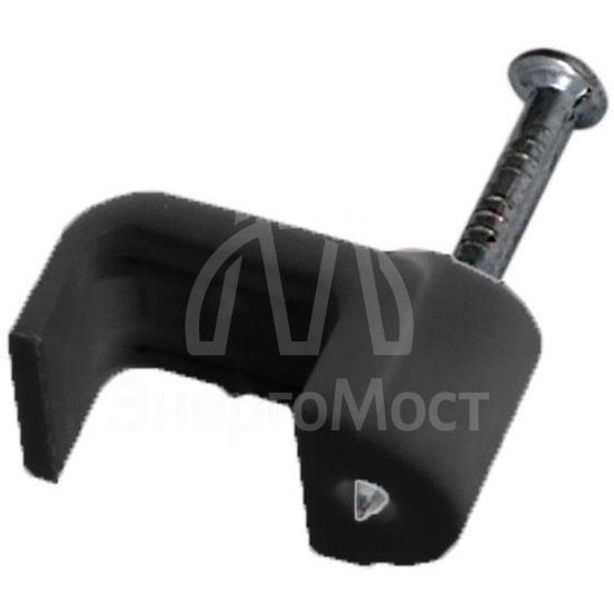 Крепеж кабеля плоский 10х5мм черн. (уп.50шт) Rexant 07-4211-1