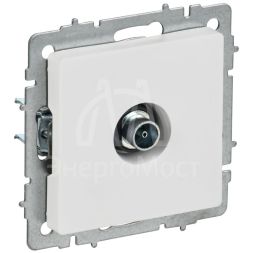 Розетка телевизионная оконечная TV СП BRITE РТВ11-0-БрАБ механизм арктич. бел. IEK BR-A10-O-K91