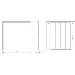 Светильник светодиодный SPO-1-50-4K-M 50Вт 4000К IP40 4500лм 595х595х25 универс. крепление с равномерной засветкой матов. панель Эра Б0053392