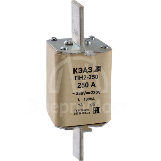 Вставка плавкая ПН2 250 100А У3 КЭАЗ 110876