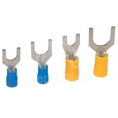 Наконечник вилочный изолированный 0.25-1.5кв.мм А=4.1мм красн. (уп.100шт) DKC 2A14P