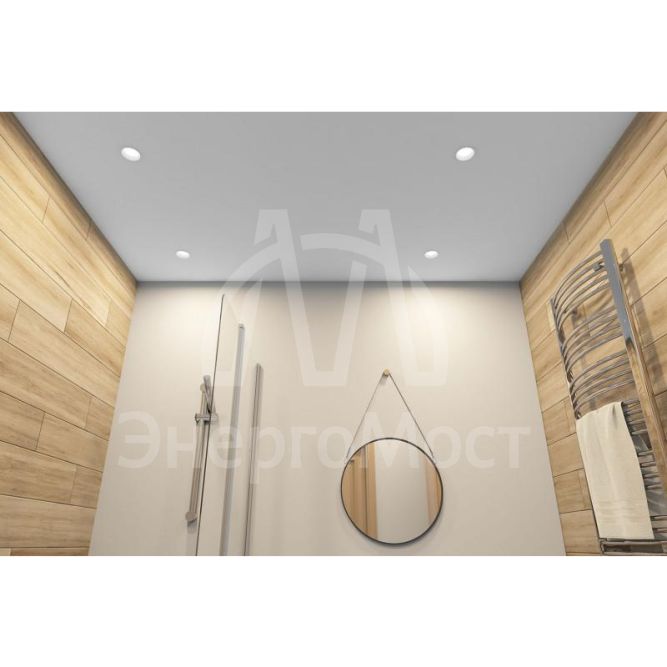 Светильник светодиодный 10Вт GU5.3 IP65 встраив. влагозащ. пластик бел. DENKIRS 696420