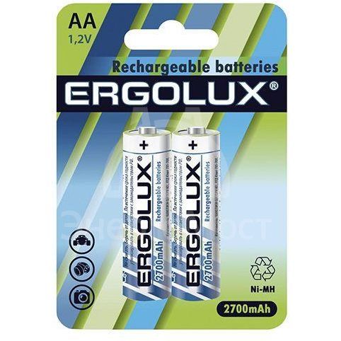 Аккумулятор AA-2700мА.ч Ni-Mh BL-2 NHAA2700BL2 1.2В (блист.2шт) Ergolux 12445
