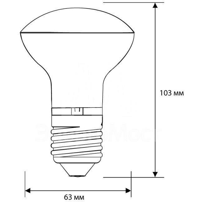 Лампа накаливания MIC R63 60Вт E27 Camelion 8980