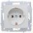 Розетка 1-м СП Vesna с заземл. ПБТ механизм бел. LEZARD 742-0288-122B
