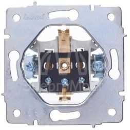 Розетка 1-м СП Vesna с заземл. ПБТ механизм бел. LEZARD 742-0288-122B