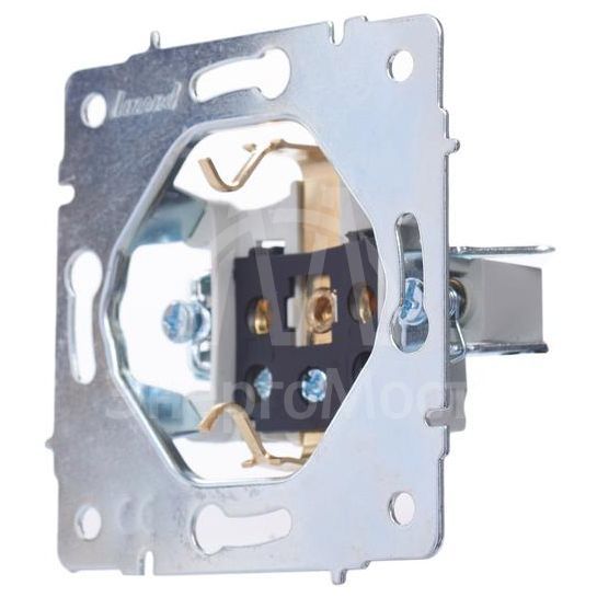 Розетка 1-м СП Vesna с заземл. ПБТ механизм бел. LEZARD 742-0288-122B