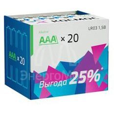 Элемент питания алкалиновый LR LR03 (уп.20шт) Космос KOCLR0320BOX