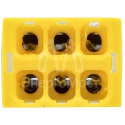 Клемма СМК 2273-246 (с пастой) 6 отверстий 0.5-2.5кв.мм (уп.50шт) PROxima EKF plc-smk-2273-246
