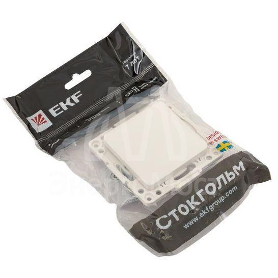 Механизм переключателя проходного 1-кл. Стокгольм 10А винт. клеммы бел. PROxima EKF EYV10-025-20