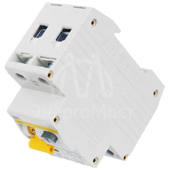 Выключатель автоматический дифференциального тока 2п (1P+N) C 16А 30мА тип A 6кА АВДТ-32 IEK MAD22-5-016-C-30