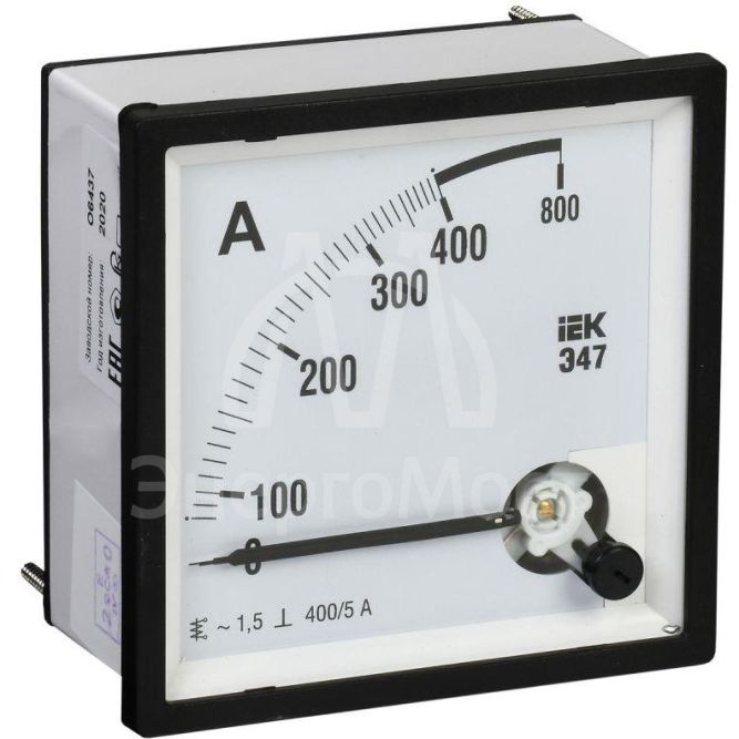 Амперметр Э47 72х72мм 400/5А кл. точн. 1.5 IEK IPA10-6-0400-E