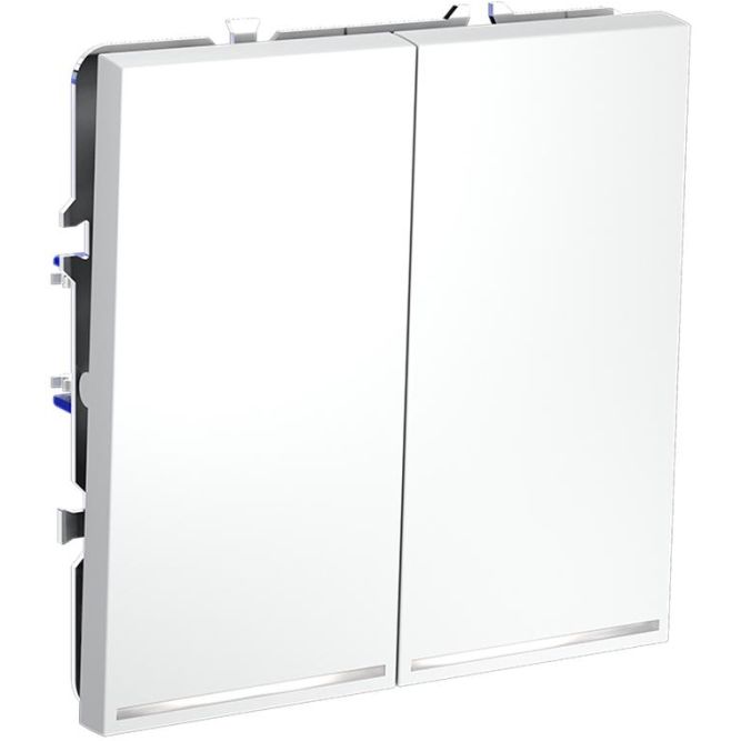 Выключатель 2-кл. СП S70 10А с подсветкой механизм бел. матов. Voltum VLS020202