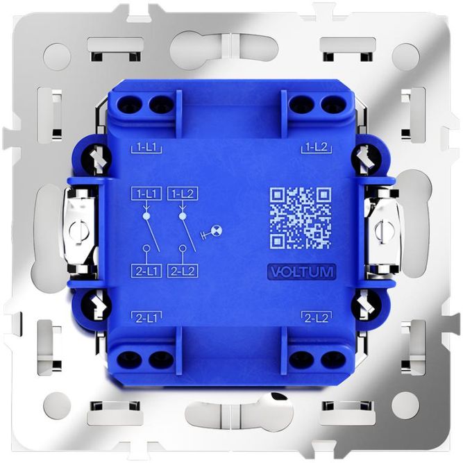 Выключатель 2-кл. СП S70 10А с подсветкой механизм бел. матов. Voltum VLS020202