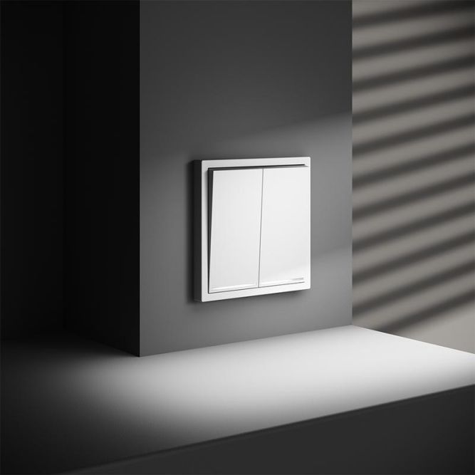 Выключатель 2-кл. СП S70 10А с подсветкой механизм бел. матов. Voltum VLS020202