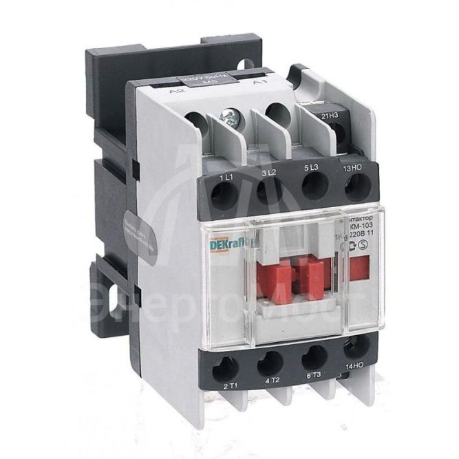 Контактор КМ-103 18А кат. 220В AC 1НО+1НЗ AC-3 DEKraft 22113DEK