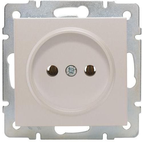 Розетка 1-м СП Vesna без заземл. ПБТ механизм жемчуж./бел. перламутр LEZARD 742-3088-121B