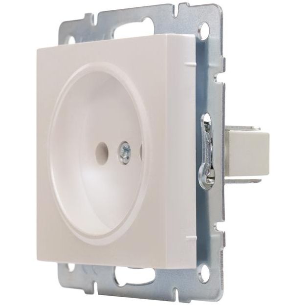 Розетка 1-м СП Vesna без заземл. ПБТ механизм жемчуж./бел. перламутр LEZARD 742-3088-121B