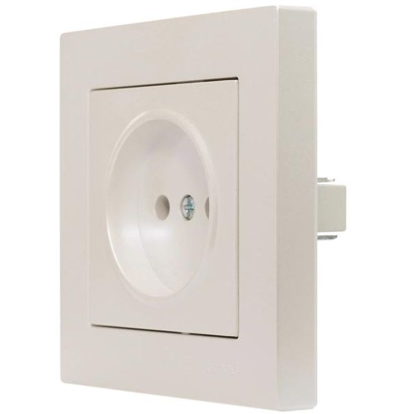 Розетка 1-м СП Vesna без заземл. ПБТ механизм жемчуж./бел. перламутр LEZARD 742-3088-121B