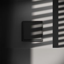 Переключатель перекрестный 1-кл. СП S70 механизм черн. матов. Voltum VLS010508