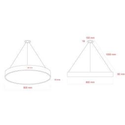 Светильник светодиодный Geometria Ring SPO-132-B-40K-088 88Вт 4000К IP40 800х800х80мм подвесной драйвер внутри черн. Эра Б0058901